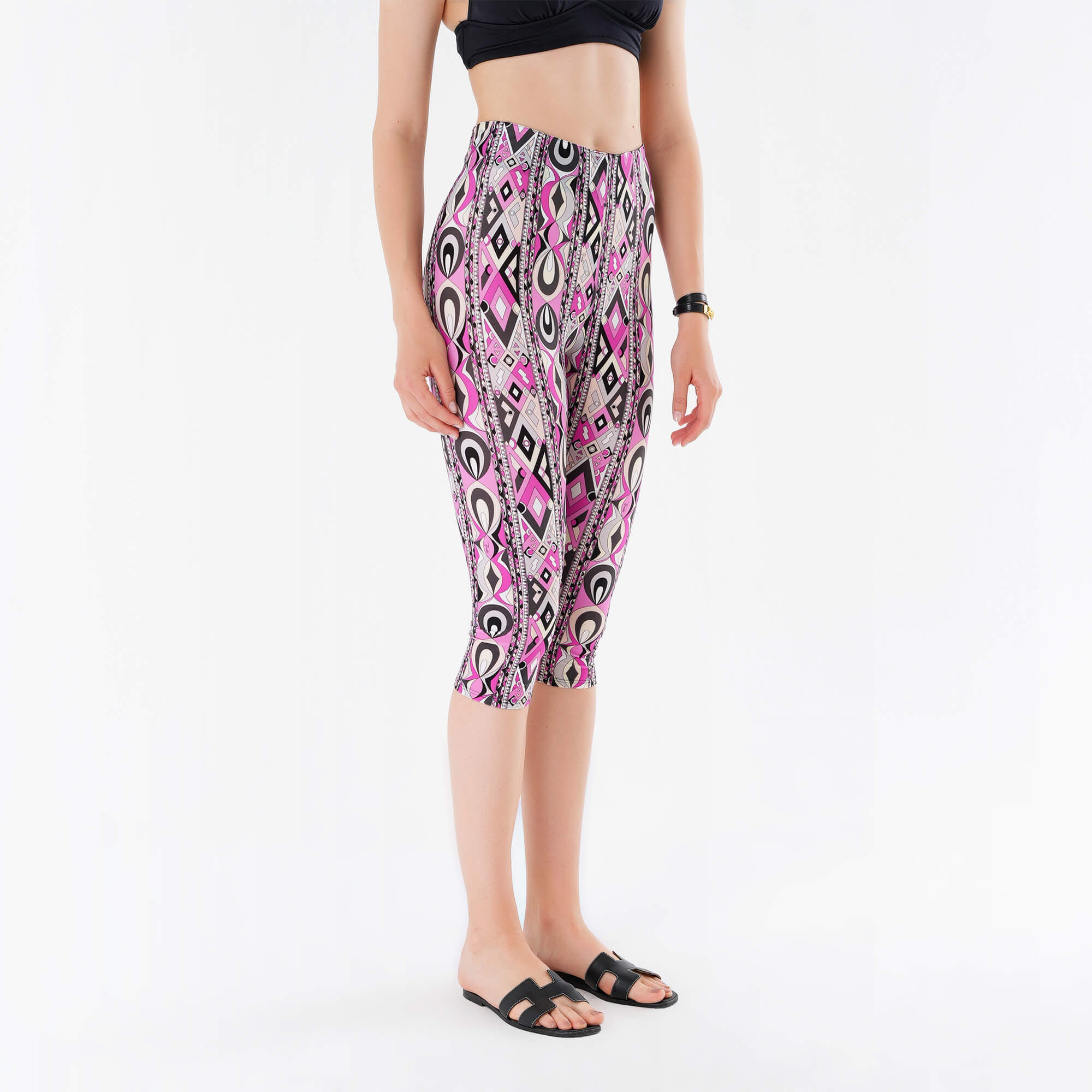 Emilio Pucci - Fuschia High Rise Cropped Leggings M